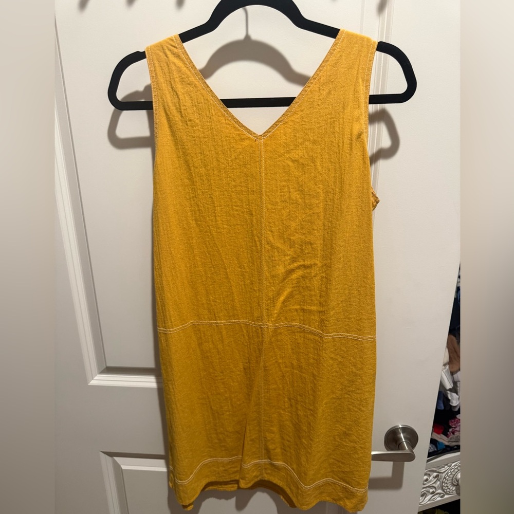 THML Mustard V-Neck Sleeveless Dress